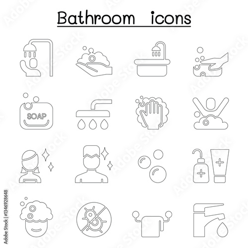 Bathroom icon set vector illustration graphic design