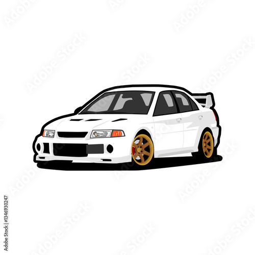 vector automotive sport rally car illustration