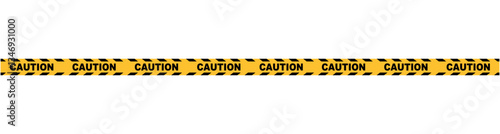 Yellow tape with the word caution on it