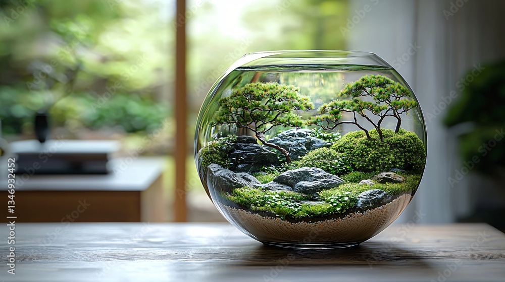 Miniature Landscape in Glass Bowl (1) Miniature Landscape in Glass Bowl (1)