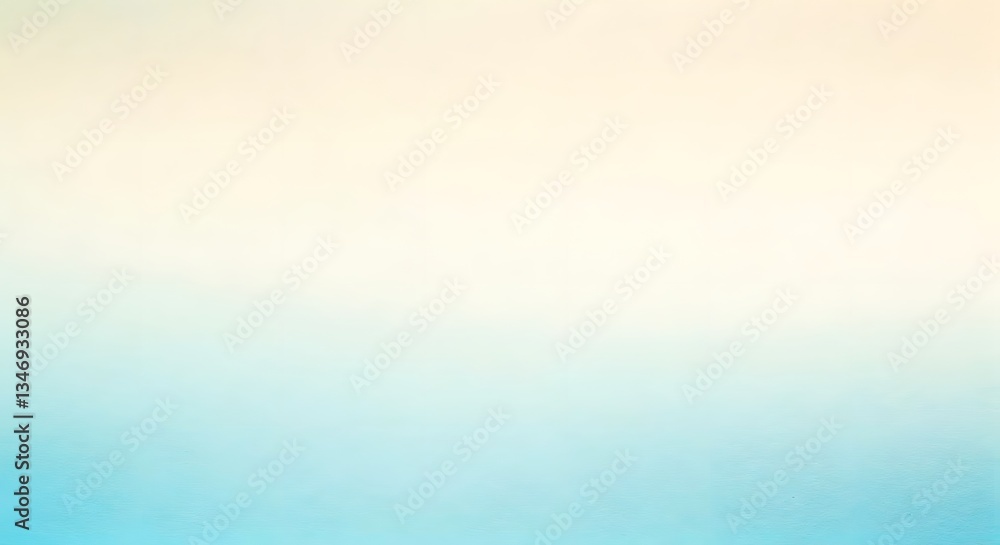 Fototapeta premium A pale blue and cream watercolor texture with soft gradients and subtle paper grain visible throughout, AI Generated