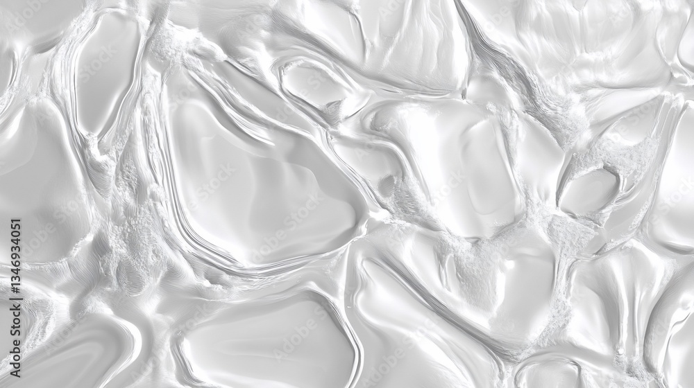 Obraz premium Abstract white liquid swirls texture background