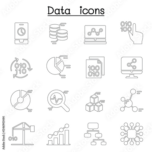 Database , Data Analysis, Data management icons