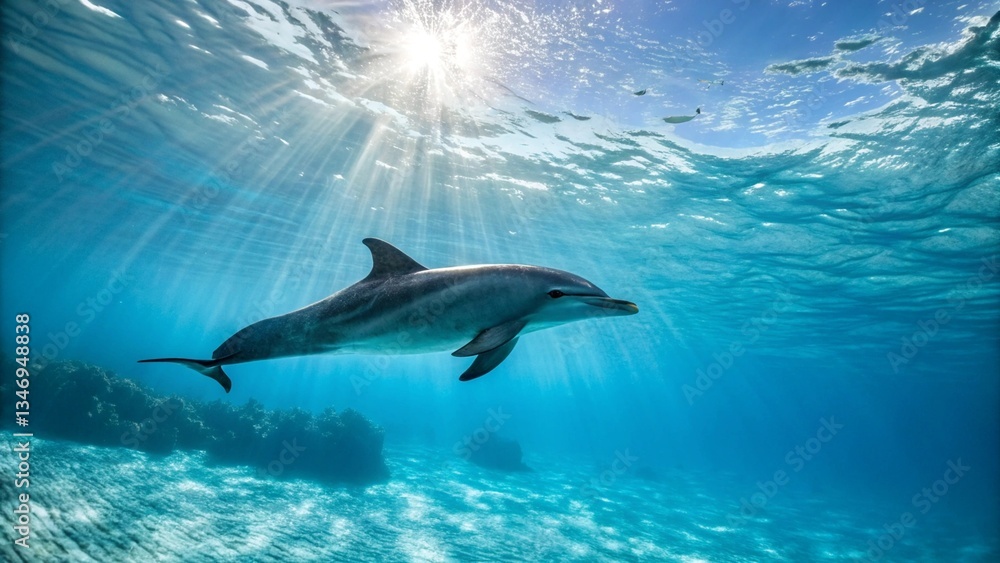 Fototapeta premium dolphin jumping out of water