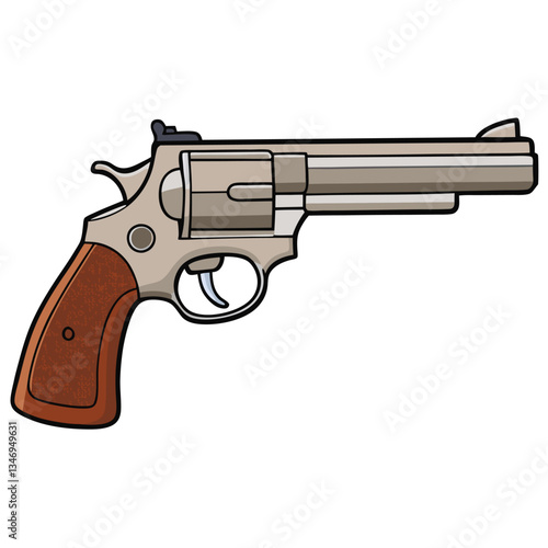 Smith & Wesson Model 686 gun, police weapon vector design, military vector design illustration.