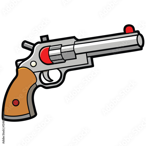 Smith & Wesson Model 686 gun, police weapon vector design, military vector design illustration.