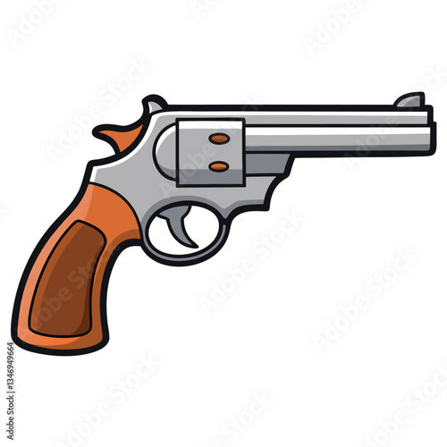 Smith & Wesson Model 686 gun, police weapon vector design, military vector design illustration.