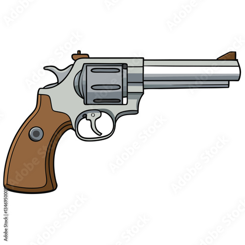 Smith & Wesson Model 686 gun, police weapon vector design, military vector design illustration.