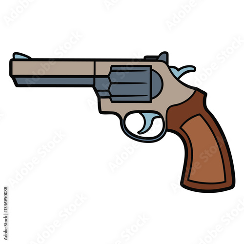 Smith & Wesson Model 686 gun, police weapon vector design, military vector design illustration.