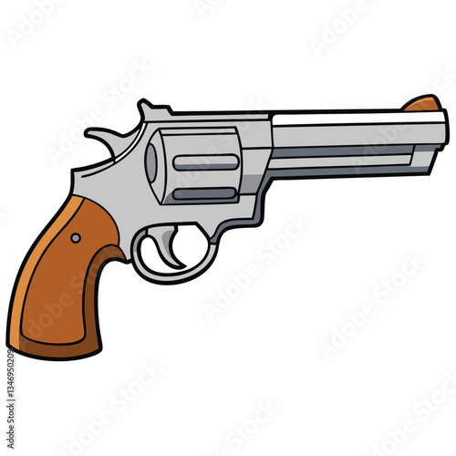 Smith & Wesson Model 686 gun, police weapon vector design, military vector design illustration.