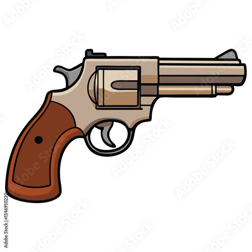 Smith & Wesson Model 686 gun, police weapon vector design, military vector design illustration.