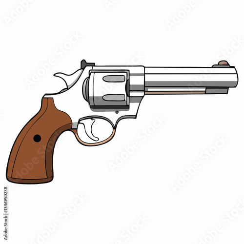 Smith & Wesson Model 686 gun, police weapon vector design, military vector design illustration.