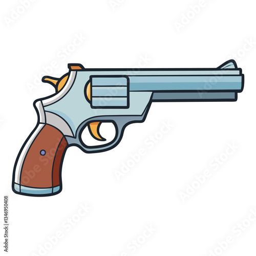 Smith & Wesson Model 686 gun, police weapon vector design, military vector design illustration.