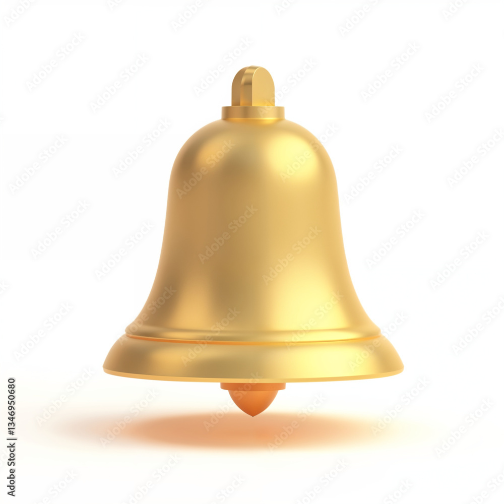Golden Bell: A Polished, Minimalist 3D Render Golden Bell: A Polished, Minimalist 3D Render