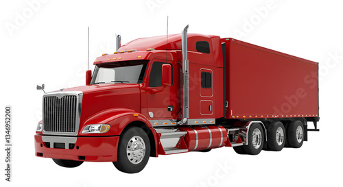 red truck isolated
