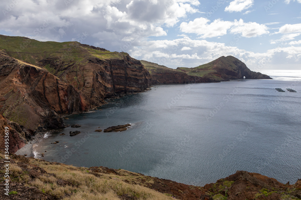 Beautiful coastline on Ponta de Sao Laurenco in Madeira island, Portugal Beautiful coastline on Ponta de Sao Laurenco in Madeira island, Portugal