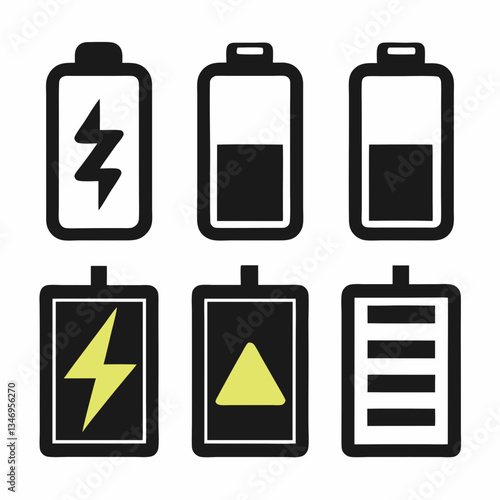 battery icon set