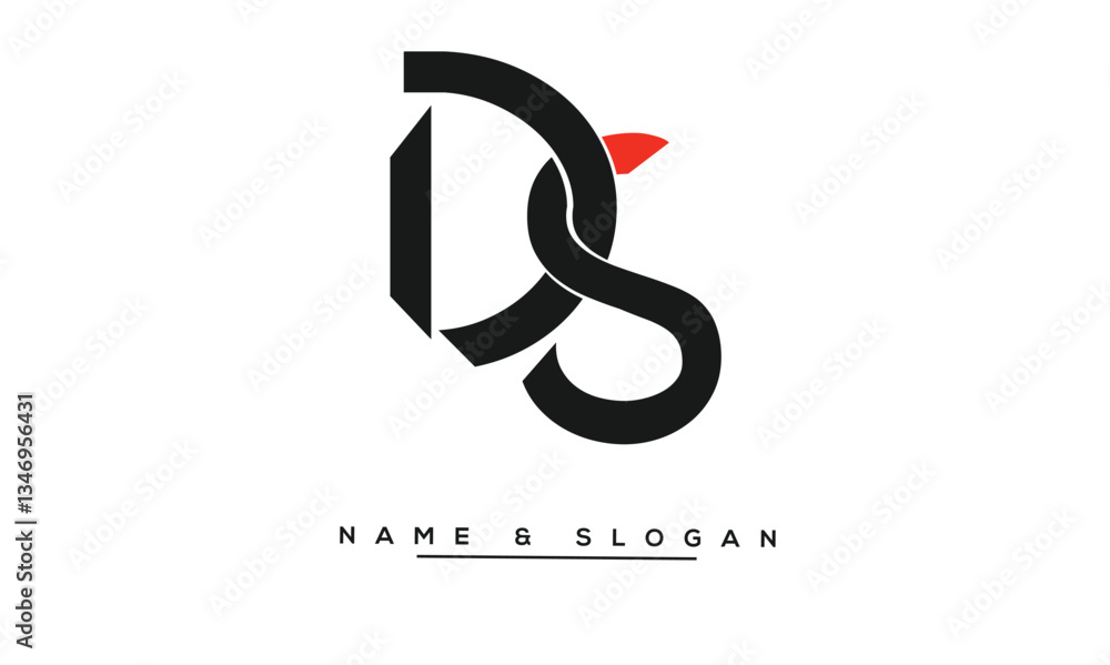 SD, DS Abstract Letters Logo Monogram SD, DS Abstract Letters Logo Monogram