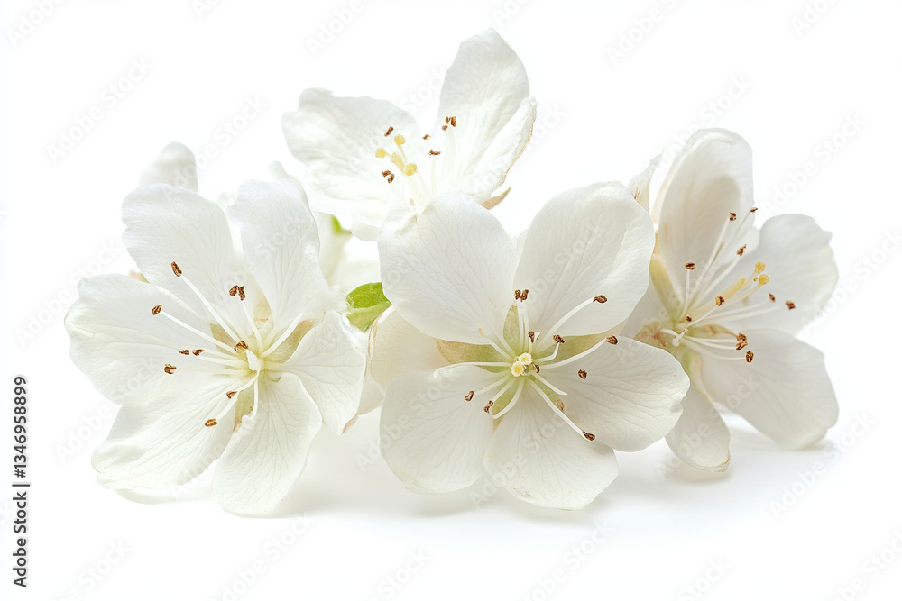 white flower isolated on white background white flower isolated on white background