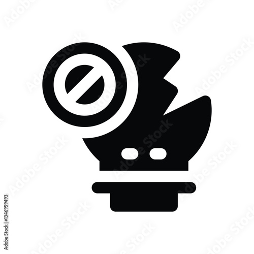 no idea glyph icon. Strong and solid vector icon for websites, mobile interfaces, presentations, and visual branding. High quality and easy to edit.