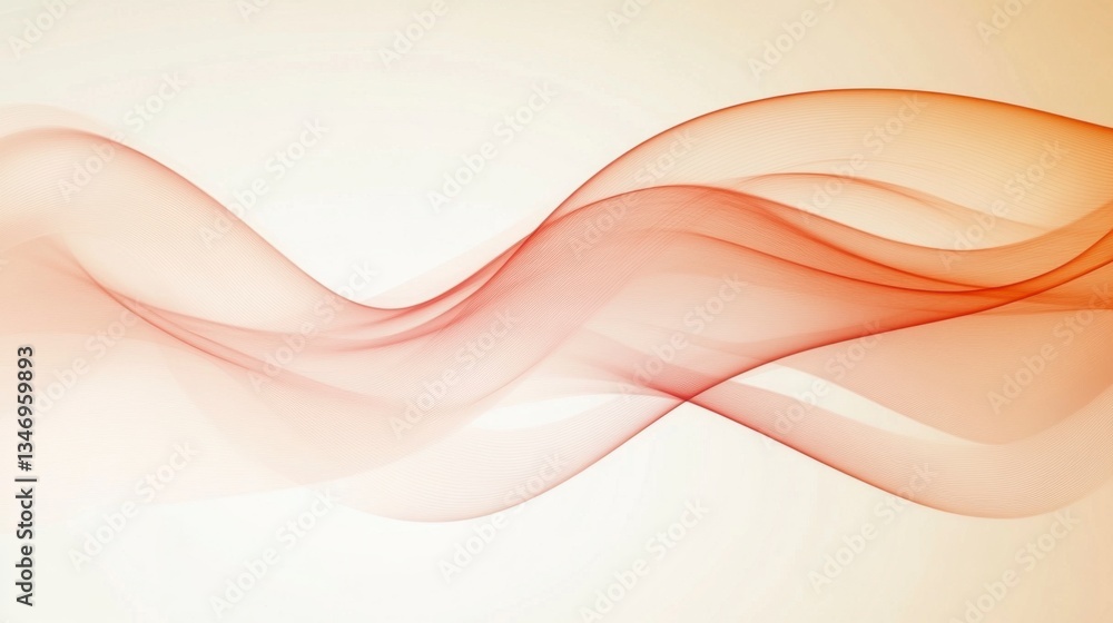 Obraz premium Abstract Harmony, flowing lines and soft gradients creating a serene representation of mental clarity and peace in a tranquil composition