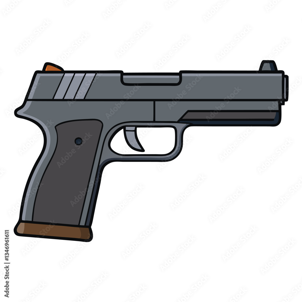 Springfield XD gun , police weapon vector design, military vector design illustration. Springfield XD gun , police weapon vector design, military vector design illustration.