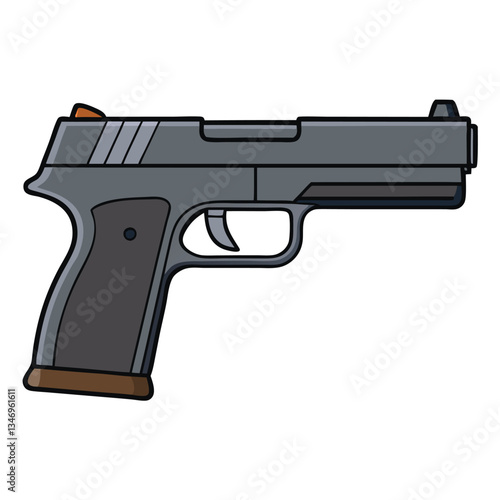 Springfield XD gun , police weapon vector design, military vector design illustration.