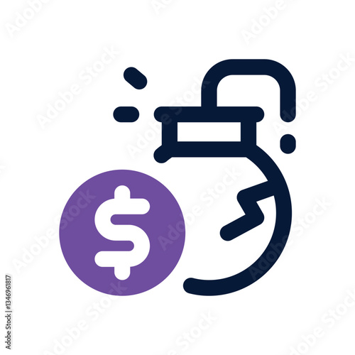 bomb dual tone icon. Sleek and modern vector icon for websites, mobile apps, marketing materials, and corporate design. Fully scalable and ready to use.