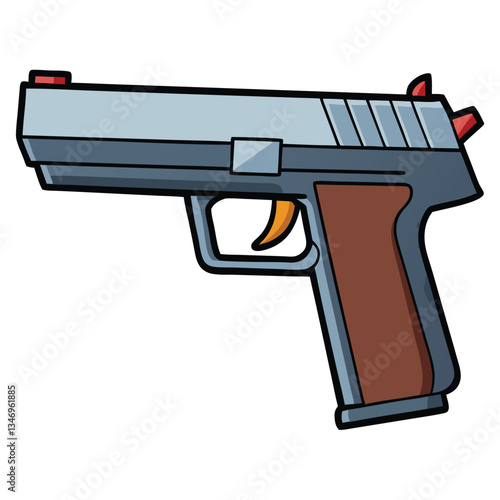 Springfield XD gun , police weapon vector design, military vector design illustration.