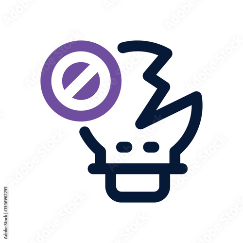 no idea dual tone icon. Sleek and modern vector icon for websites, mobile apps, marketing materials, and corporate design. Fully scalable and ready to use.