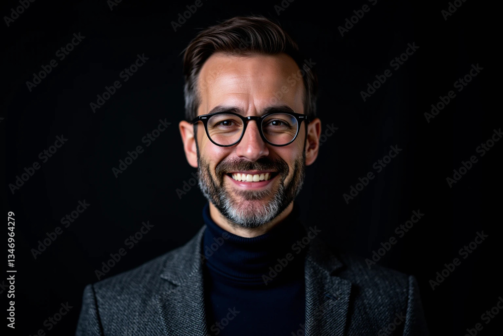Fototapeta premium Studio Portrait of a Stylish and Elegant Man – Sophisticated Fashion Photography