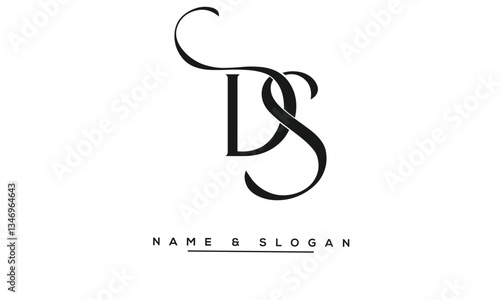 Obraz na płótnie SD, DS Abstract Letters Logo Monogram w salonie