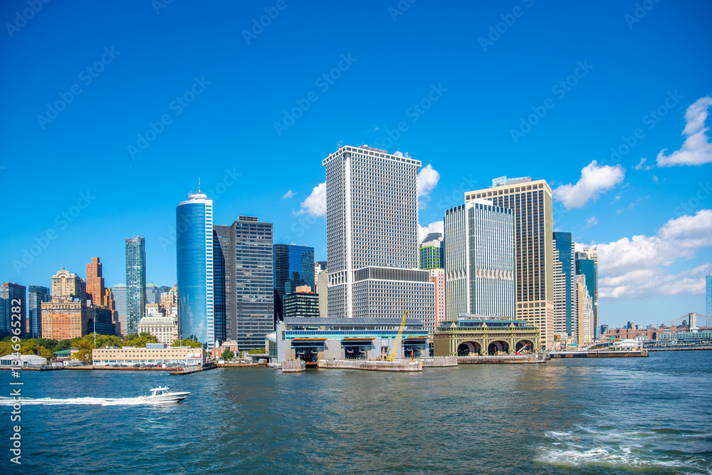 Blue sky over Lower Manhattan Blue sky over Lower Manhattan