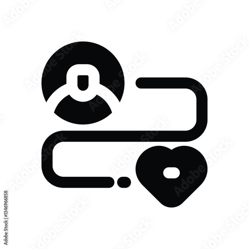 costumer journey glyph icon. Strong and solid vector icon for websites, mobile interfaces, presentations, and visual branding. High quality and easy to edit.