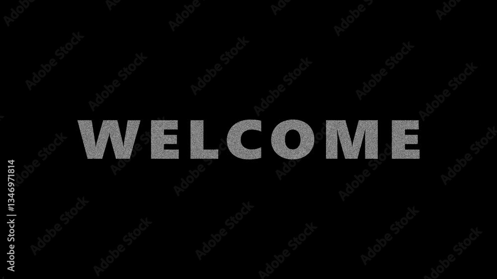 welcome text animation with Black screen background. suitable for greetings in opening video welcome text animation with Black screen background. suitable for greetings in opening video