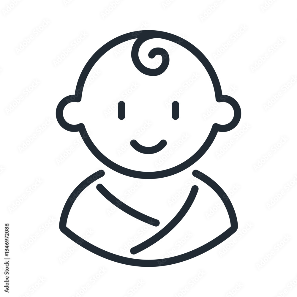 Obraz premium Baby and newborn outline icon