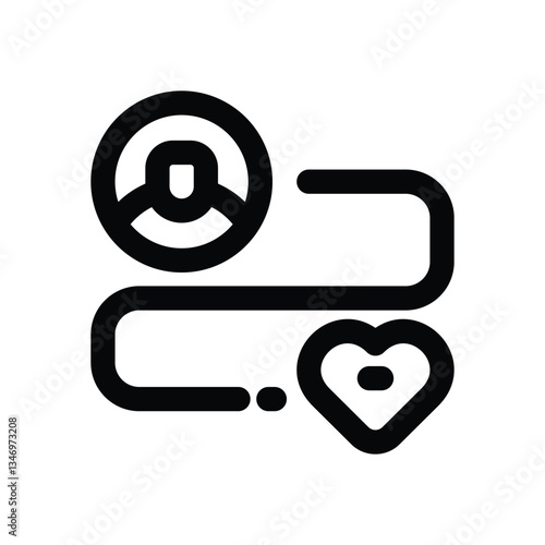 costumer journey line icon. Clean and minimalist vector icon for websites, mobile apps, presentations, and logos. Fully scalable and customizable for any project.
