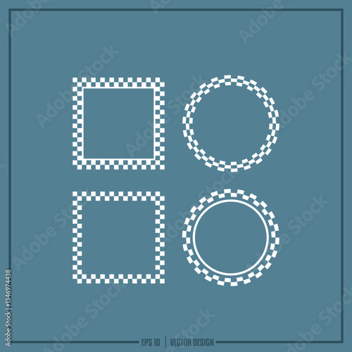 Monogram Frame, Checkered Frame, Frame