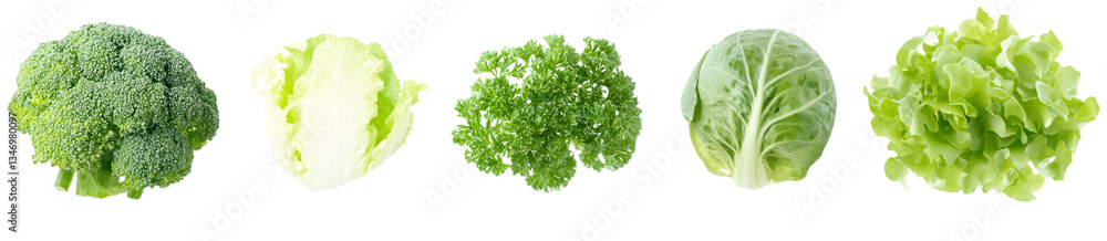 Obraz premium vegetables arranged in each corner, isolated on a transparent background