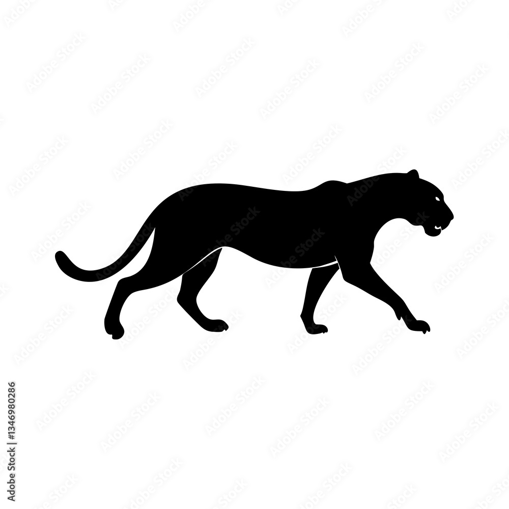 vector illustration of black cheetah icon in white backgrourd vector illustration of black cheetah icon in white backgrourd