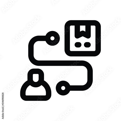 niche market line icon. Clean and minimalist vector icon for websites, mobile apps, presentations, and logos. Fully scalable and customizable for any project.