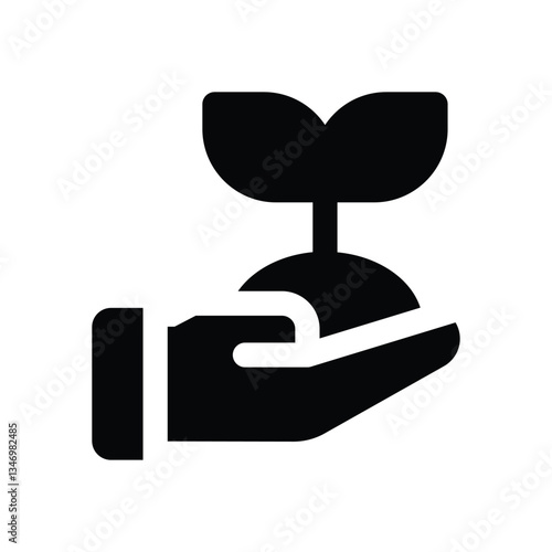 investment glyph icon. Strong and solid vector icon for websites, mobile interfaces, presentations, and visual branding. High quality and easy to edit.