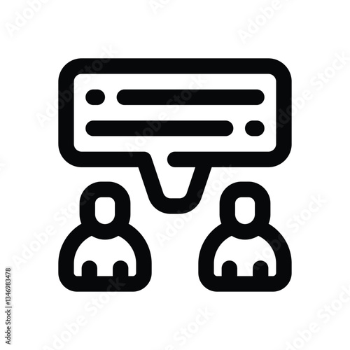 negotiation line icon. Clean and minimalist vector icon for websites, mobile apps, presentations, and logos. Fully scalable and customizable for any project.