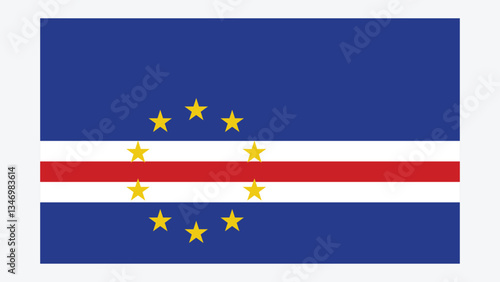 Wallpaper Mural CAPE VERDE Flag with Original color Torontodigital.ca