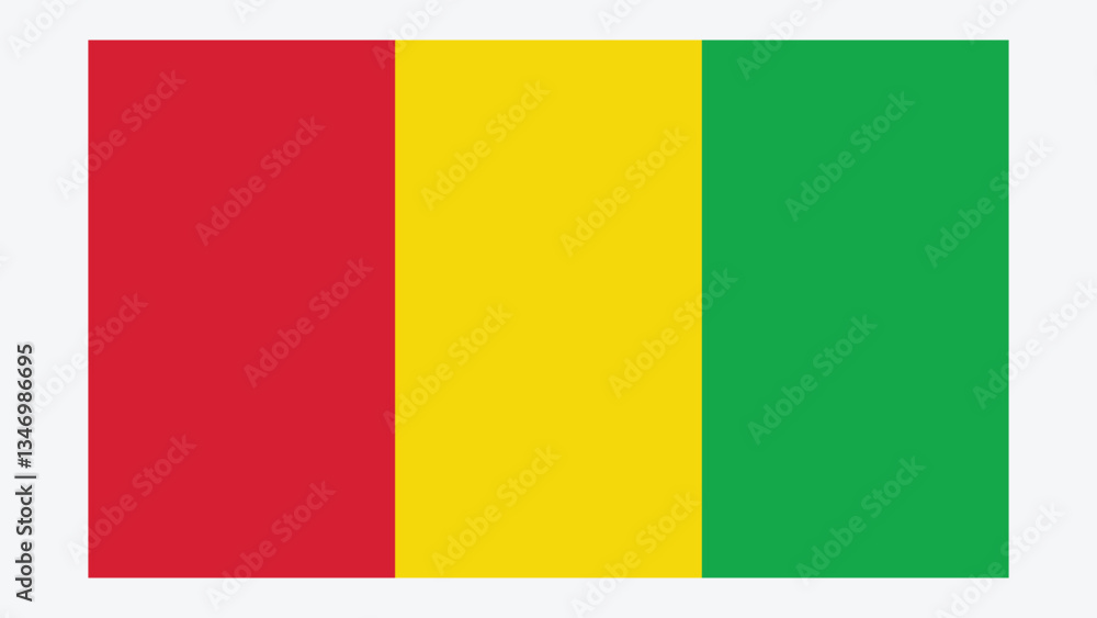Fototapeta premium GUINEA Flag with Original color