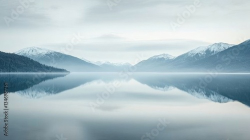 Wallpaper Mural A tranquil lake in Patagonia. Torontodigital.ca