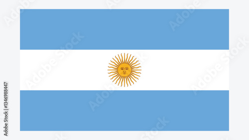Argentina Flag with Original color