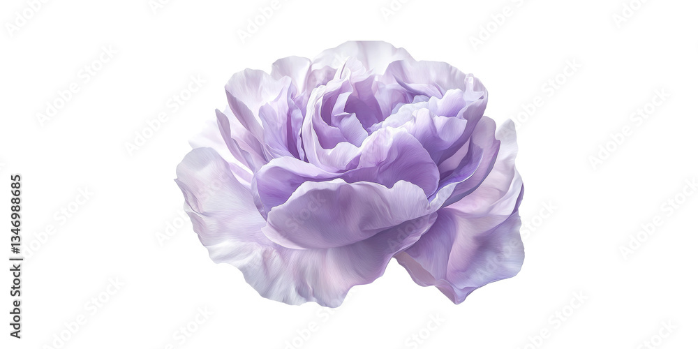 Delicate Purple Peony Flower. Symbol Of Elegance And Natural Beauty Isolated On Transparent Background Delicate Purple Peony Flower. Symbol Of Elegance And Natural Beauty Isolated On Transparent Background