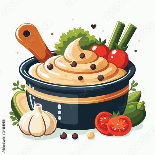 food, eggplant, cuisine, arabic, traditional, appetizer, vegetarian, dip, hummus, babaganoush, turkish, lebanese, vegetable, mediterranean, ganoush, parsley, healthy, snack, arabian, greek, baba, back