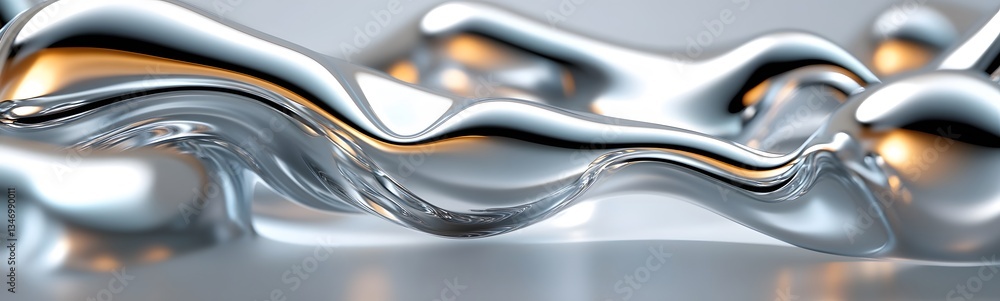 A liquid metal podium constantly shifting and reforming itself.